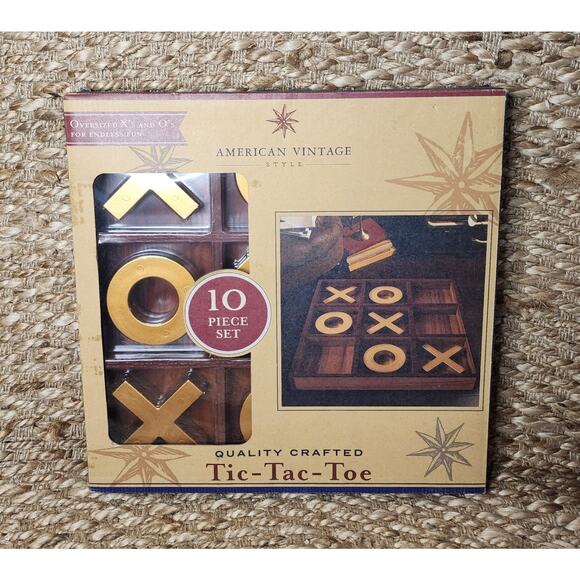 American Vintage Style Heavy Duty Tic-Tac-Toe Gift New! - Picture 1 of 3